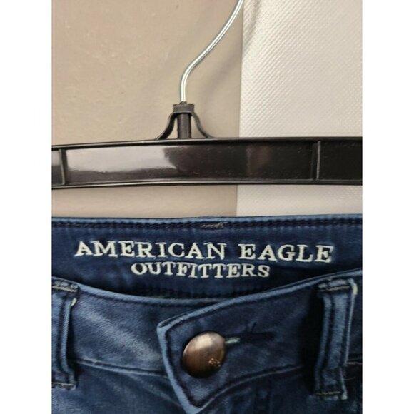 AMERICAN Eagle Womens Jeans Blue Stretch Hi Rise 6 - Picture 4 of 8